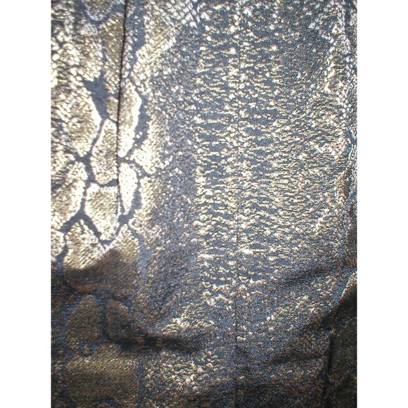 New Womens NWT Designer Paperwhite Col Snake Print Dress Metallic Brown Black 10 - Picture 12 of 12
